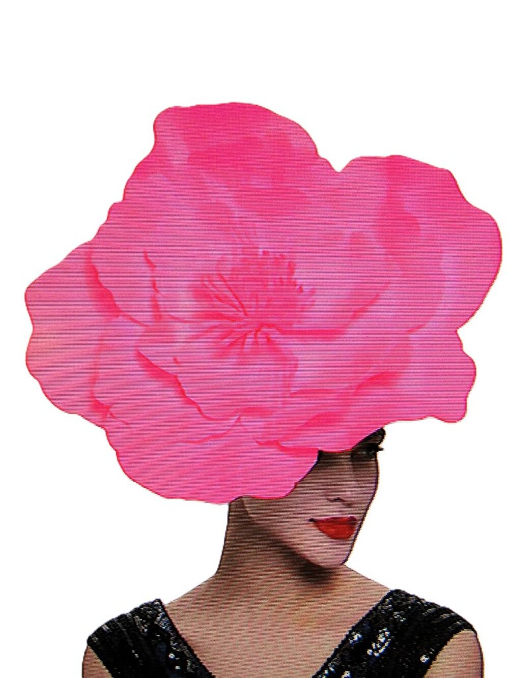 HOT PINK FLOWER HAT HEAD PIECE NEW PARTY, COSTUME SO FUN